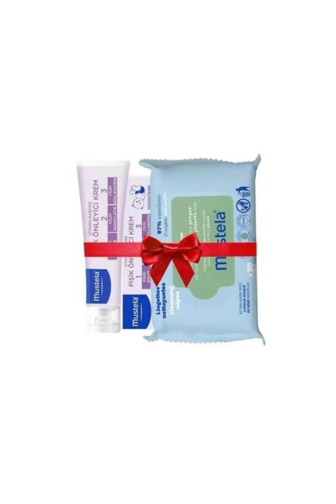 Mustela Vitamin Barrier 1-2-3 Cream 100ml + Kompost Edilebilir Islak Mendil 60 Yaprak