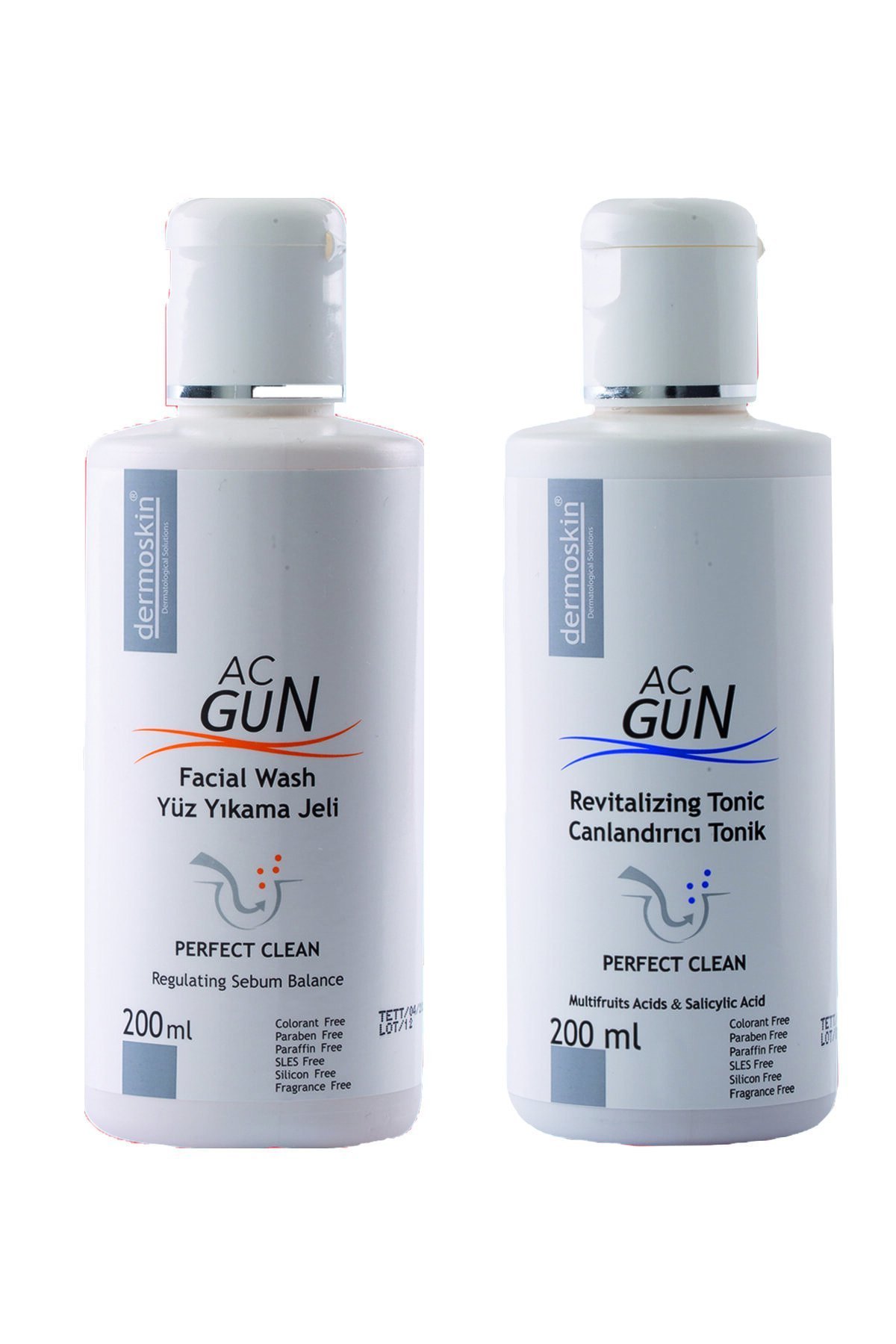 Akneli Ciltler Için Acgun Yüz Yıkama Jeli 200ml+ Acgun Canlandırıcı Tonik 200ml