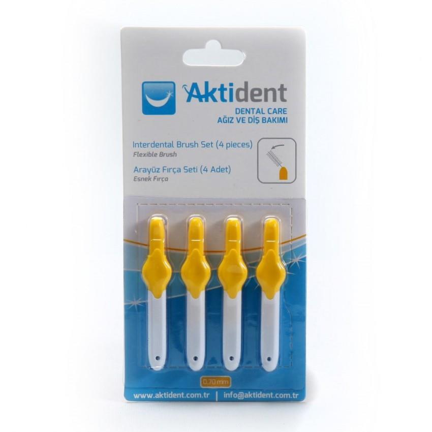 Aktident Arayüz Fırçası 3.5 mm Sarı 4 Adet