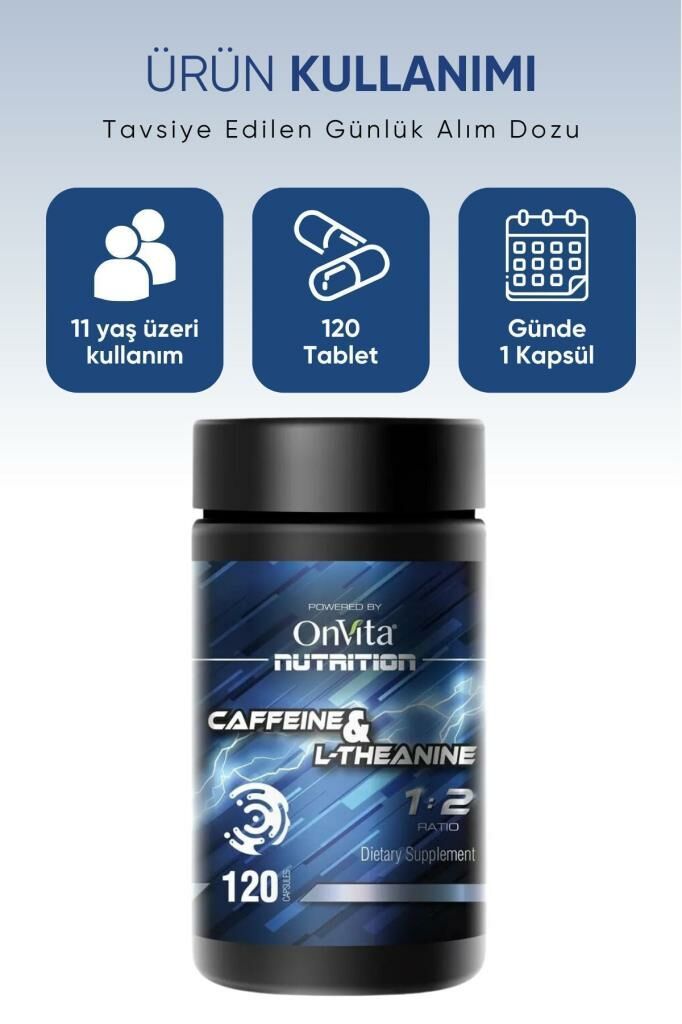 Onvita Nutrition Caffeine & L-Theanine Aminoasit 120 Kapsül