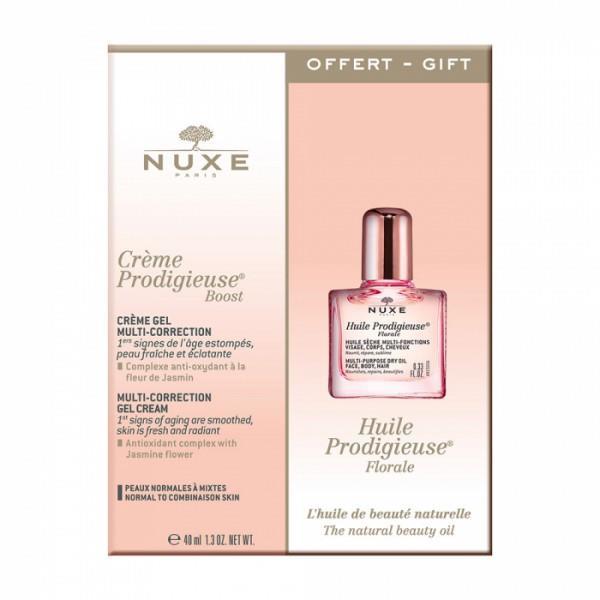Nuxe Creme Prodigiuse Boost Creme Gel 40 ml + Huile Prodigiuse Floral 10 ml Set