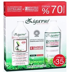 Zigavus 2'li Kofre (250 ml Saç Kremi+Extra Plus Sarımsak) 2 x 250 ml