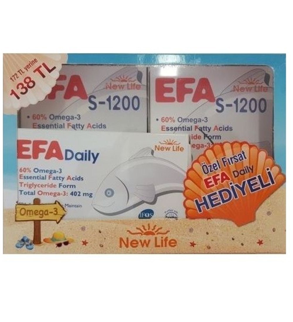 New Life Efa S 1200 2 Adet Alana + Efa Daily 30 Kapsül Hediye