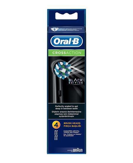 Oral-B Power Yedek Başlık Cross Action 4 Ct- Siyah