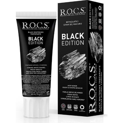 Rocs Black Edition Beyaz. Siyah Diş Macunu 60 ml