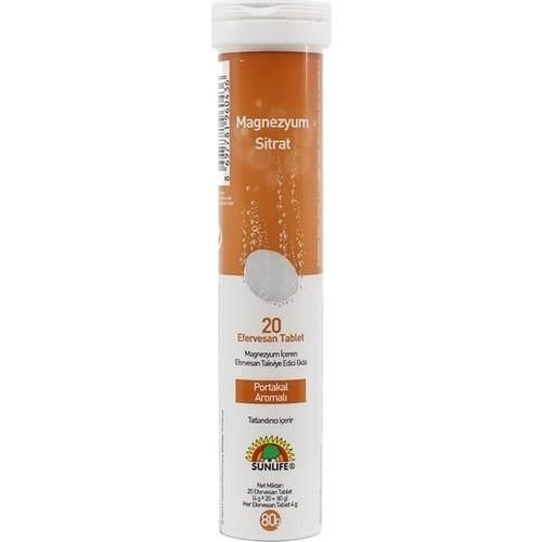 Sunlife Magnezyum Sitrat 20 Efervesan Tablet