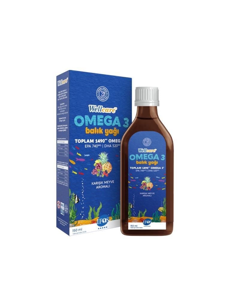 Wellcare Omega 3 Fish Oil Karışık Meyve Aromalı Balık Yağı 150 ml
