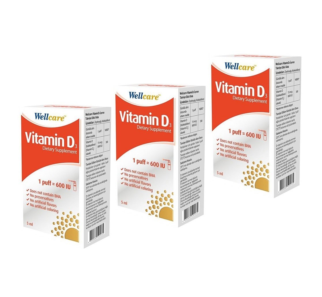 Wellcare 600 IU Sprey Ekonomik 3 lü Paket