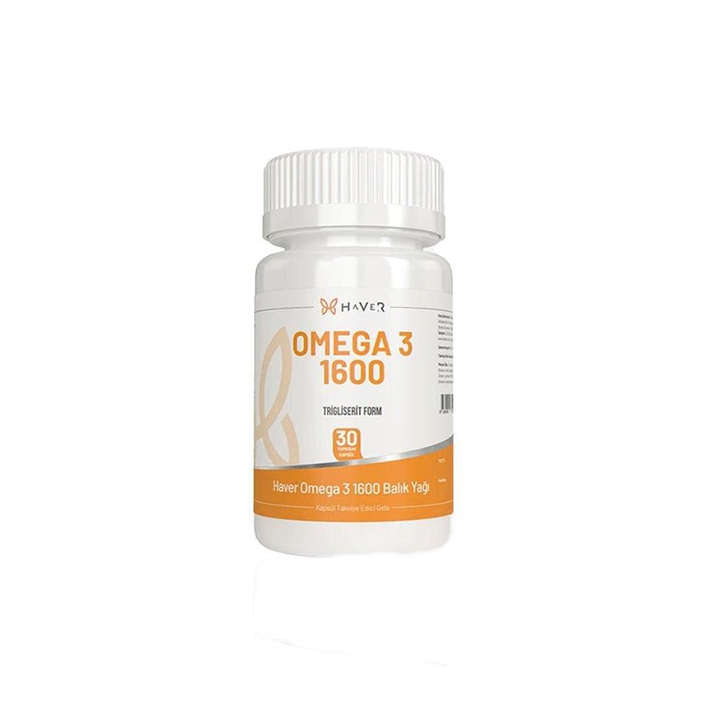 Haver Omega 3 1600 Balık Yağı (Trigliserit Form) 30 Yumuşak Kapsül