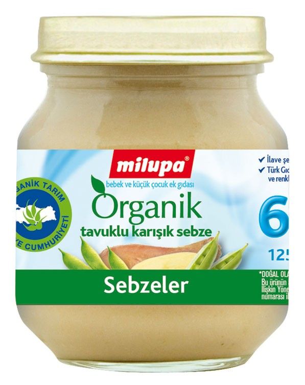 Milupa Organik Kavanoz Maması Tavuklu Karışık Sebze 125 g