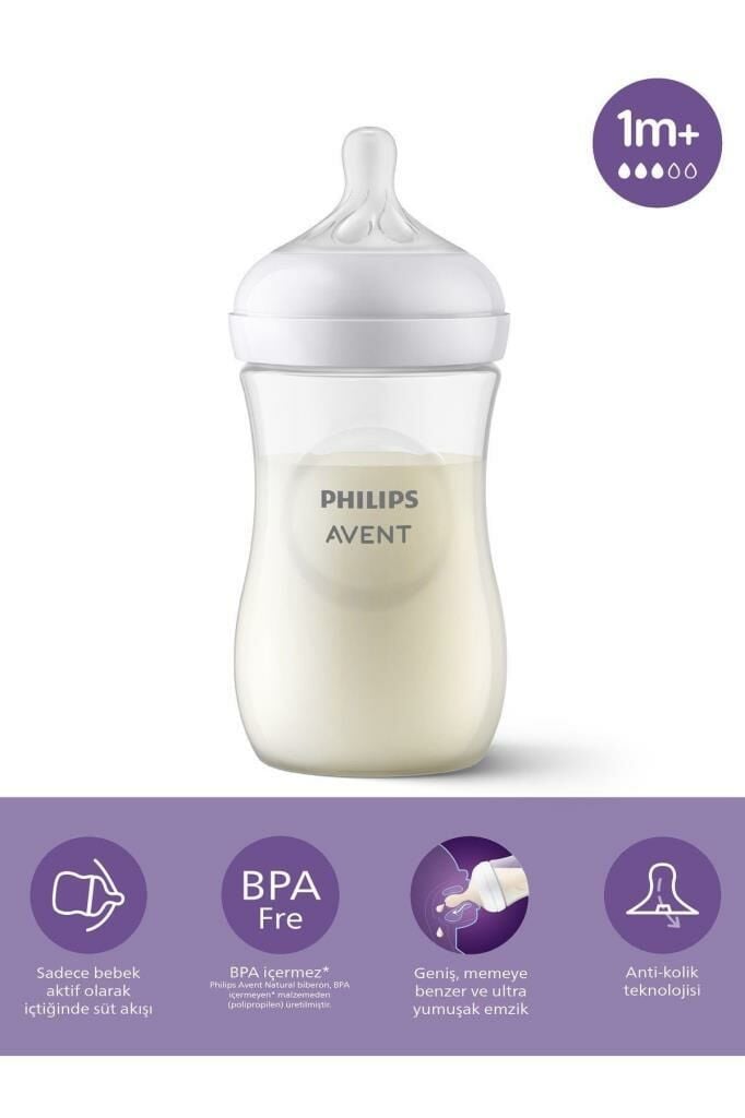 Philips Avent Scy903/01 Natural Response Doğal Tepkili Pp Biberon, 260ml