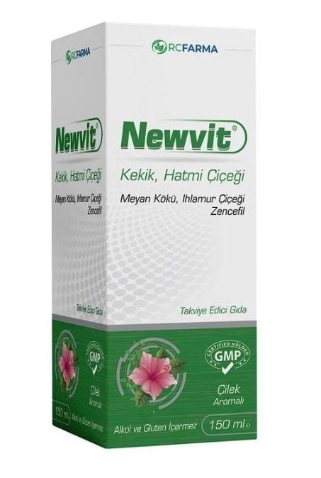 Newvit Kekik Hatmi Çiçeği İçeren Takviye Edici Gıda 150 ml Şurup