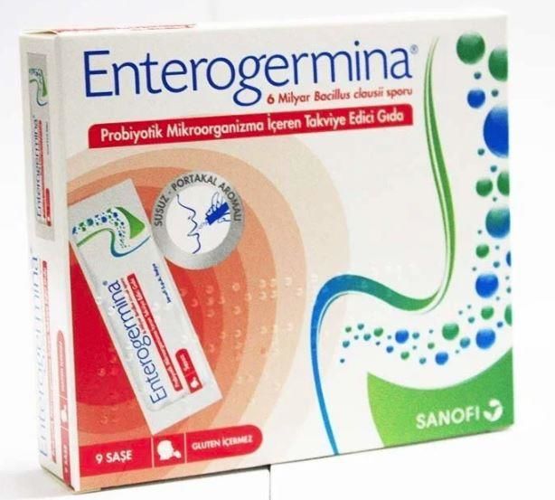 Enterogermina 6 Milyar ODG Probiyotik Mikroorganizma içeren Takviye Edici Gıda 9 Saşe