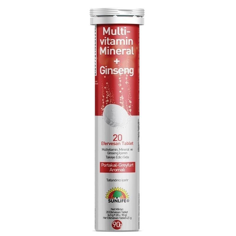Sunlife Multi Vitamin Mineral Ginseng 20 Efervesan Tablet