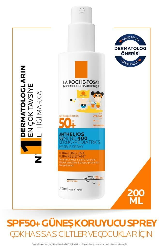La Roche Posay Anthelios Dermo Pediatrics Invisible Spray Spf 50+ 200 ml