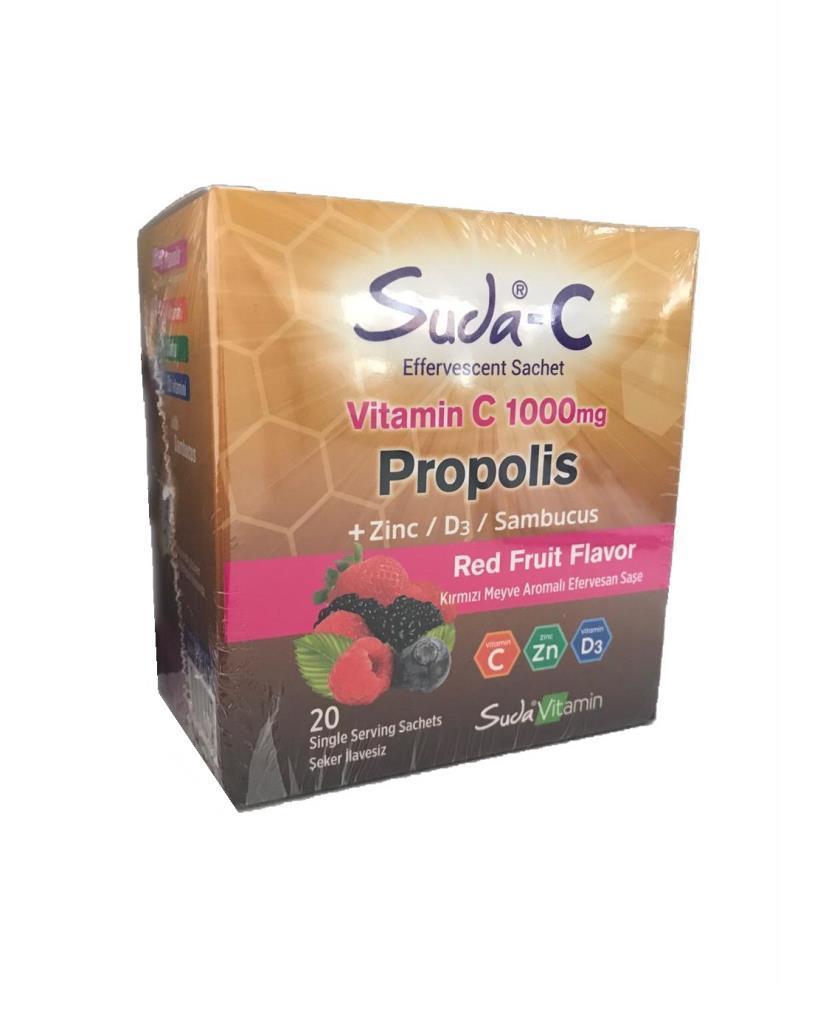 Suda Vitamin C 1000 mg Propolis 20 Saşe
