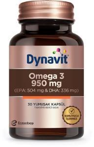 Dynavit Omega 3 950 mg Takviye Edici Gıda 30 Yumuşak Kapsül