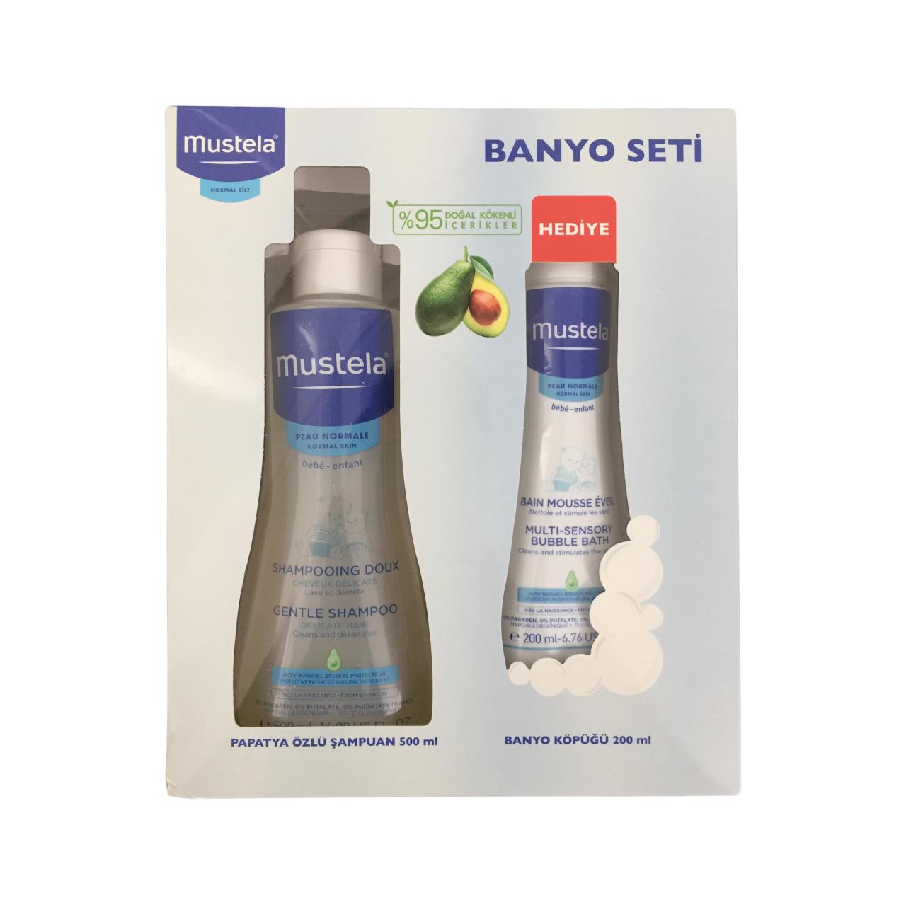 Mustela Banyo Seti (Papatya Özlü Şampuan 500 ml + Banyo Köpüğü 200 ml)