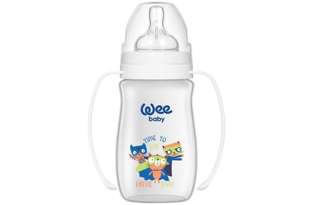 Wee Baby Geniş Ağızlı Kulplu PP Biberon 250 ml