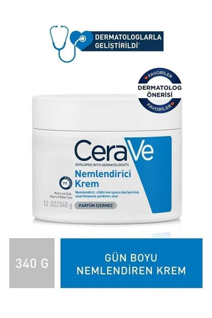 CeraVe Nemlendirici Yüz Ve Vücut Kremi-Kuru Ciltler İçin Seramid Ve Hyalüronik Asit İçerikli 340gr