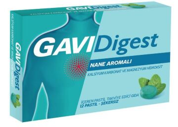 GaviDigest Nane Aromalı Pastil 12 Adet