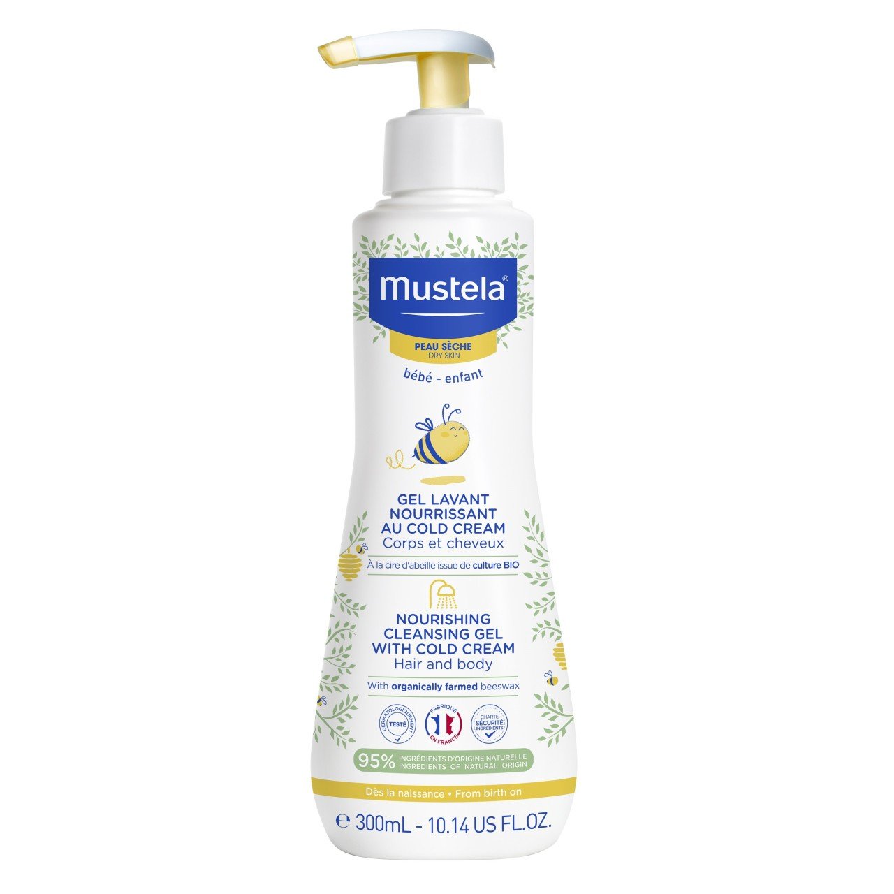 Mustela Cold Cream İçeren 300 ml Bebek Temizleme Şampuan