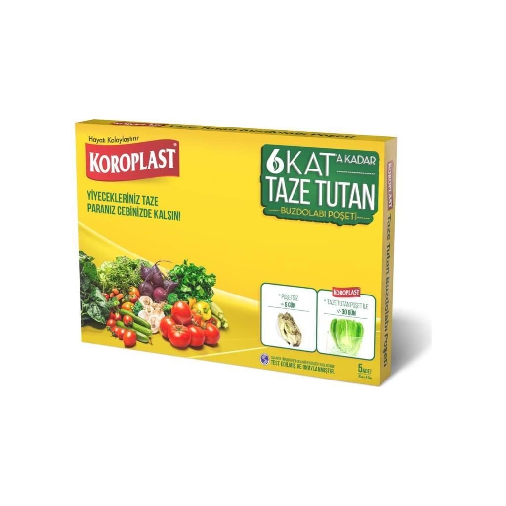 Koroplast Taze Tutan Buzdolabı Poşeti 5'li