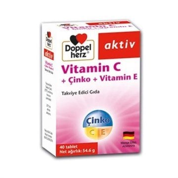 Doppelherz Aktiv Vitamin C+ Çinko+ Vitamin E 40 Tablet
