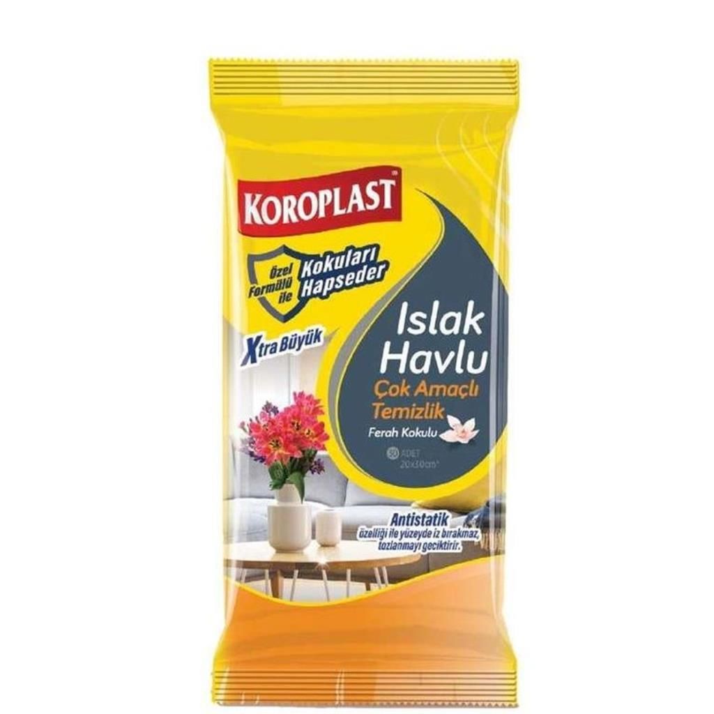 Koroplast Çok Amaçlı Islak Temizlik Havlusu 30'lu