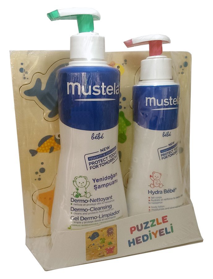 Mustela Dermo Cleansing 500 ml + Hydra Bebe 300 ml (Puzzle Hediyeli)