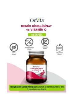 OnVita Demir Bisglisinat ve Vitamin C 60 Kapsül
