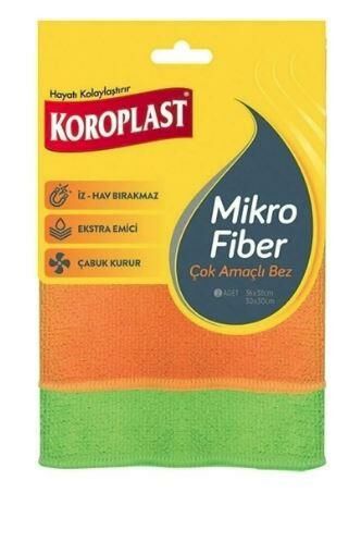 Koroplast Mikrofiber Çok Amaçlı Bez 2'li