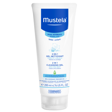 Mustela 2 in 1 Hair Body Wash 200 ml (2si 1 arada Saç ve Vücut Temizleme Jeli)