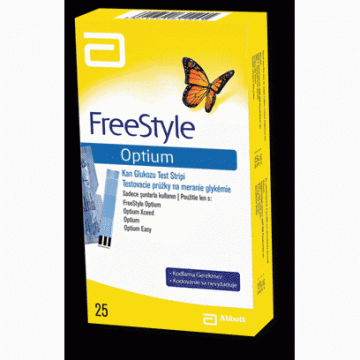 Optium Freestyle Kan Şekeri Ölçüm Çubuğu 25 Test Strip