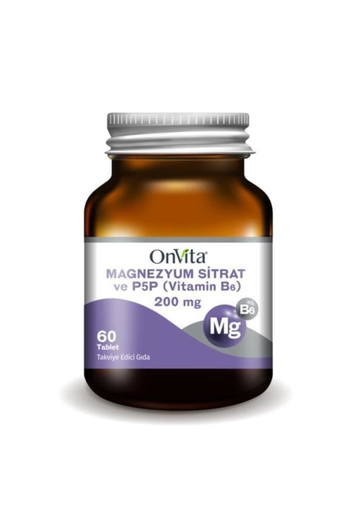 OnVita Magnezyum Sitrat 200 mg ve P5P 60 Tablet