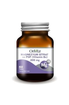 OnVita Magnezyum Sitrat 200 mg ve P5P 60 Tablet