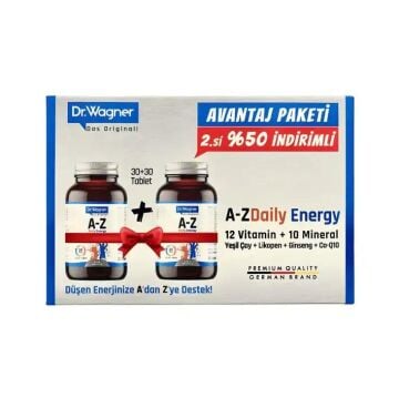 Dr. Wagner A-Z Daily Energy 30+30 Tablet (İkincisi %50 İndirimli)