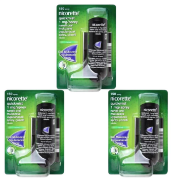 3 Adet Nicorette Quickmist Tekli 1 mg Sprey Naneli