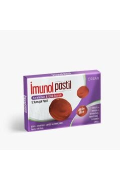 Ocean İmunol Kara Mürver & Çilek Aromalı Pastil 12 Adet