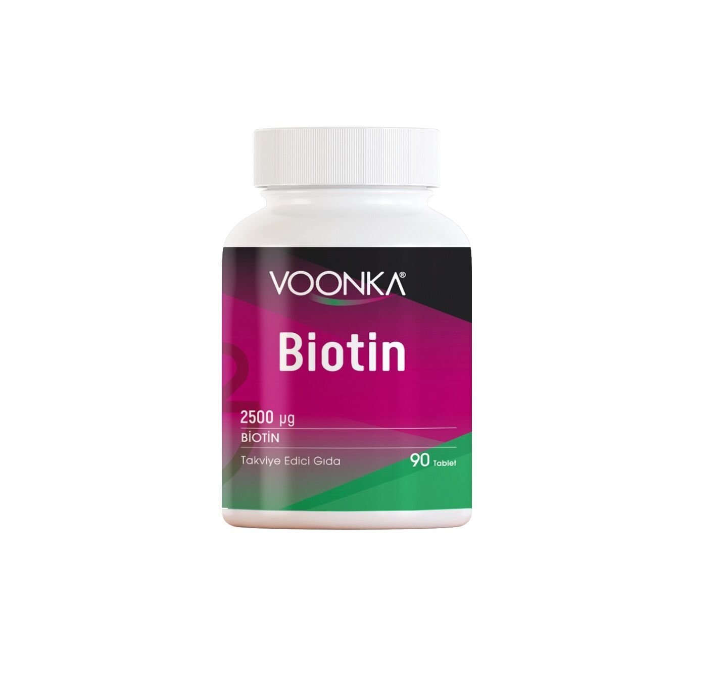 Voonka Biotin 2500 µg Takviye Edici Gıda 90 Tablet