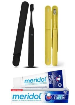 Sonic Smart Pilli Diş Fırçası 2'li Ve Meridol Parodont Expert Diş Macunu 75 ml