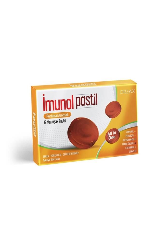 Orzax İmunol Pastil Portakal Aromalı 12 Yumuşak Kapsül