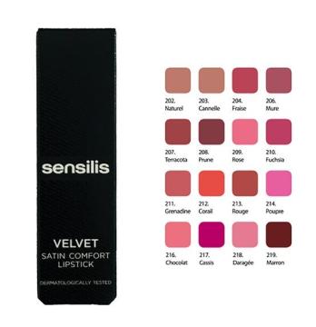 Sensilis Velvet Satin Comfort Lipstick 3,5 ml-206 Mure