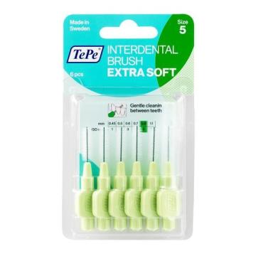 Tepe Blister 6 lı Ekstra Yumuşak Arayüz Fırçası Yeşil 0.8 mm