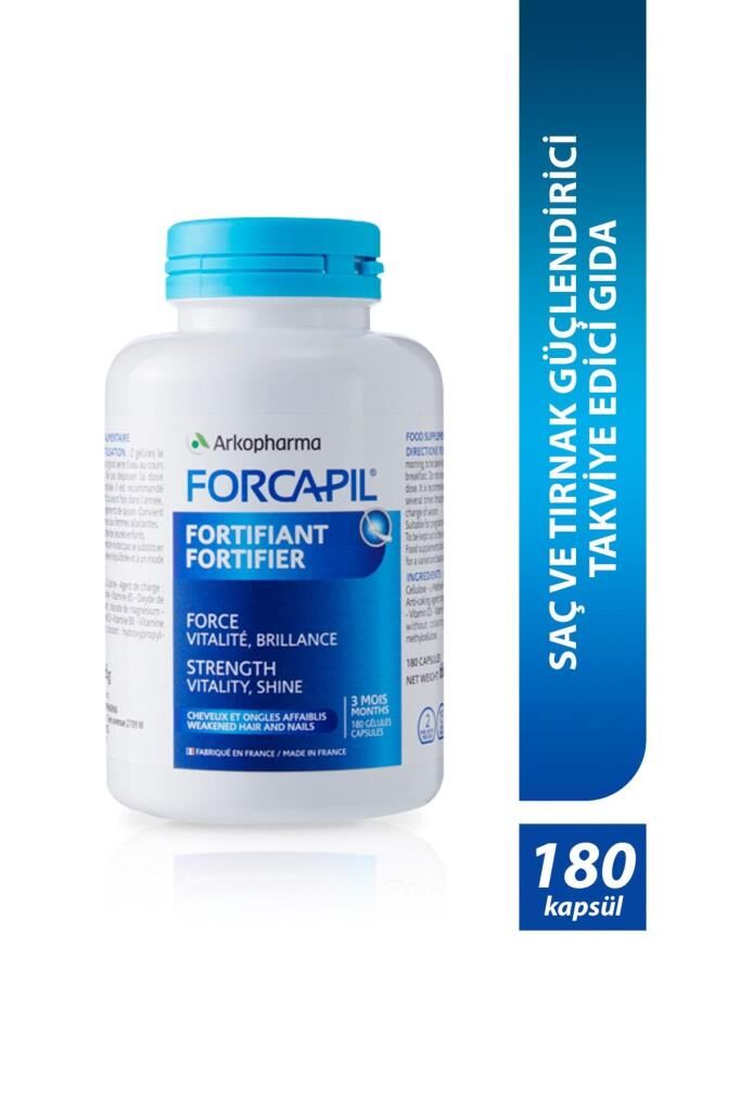 Arkopharma Forcapil Fortifier Çinko İçeren Takviye Edic Gıda 180 Kapsül 08/2026 Miad