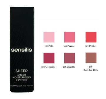 Sensilis Sheer Moisturising Lipstick 3,5 ml-307 Griotte