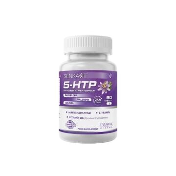 Senkavit 5 HTP, Valeriana, Melisa, L-Teanin ve Vitamin B6 içeren 60 Tablet