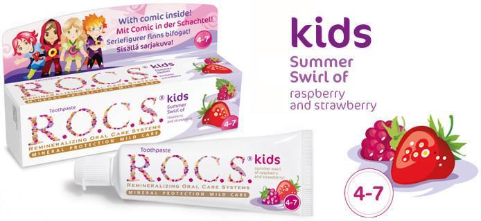 Rocs Kids Ahududu-Çilek 4-7 Yaş Diş Macunu 35 ml