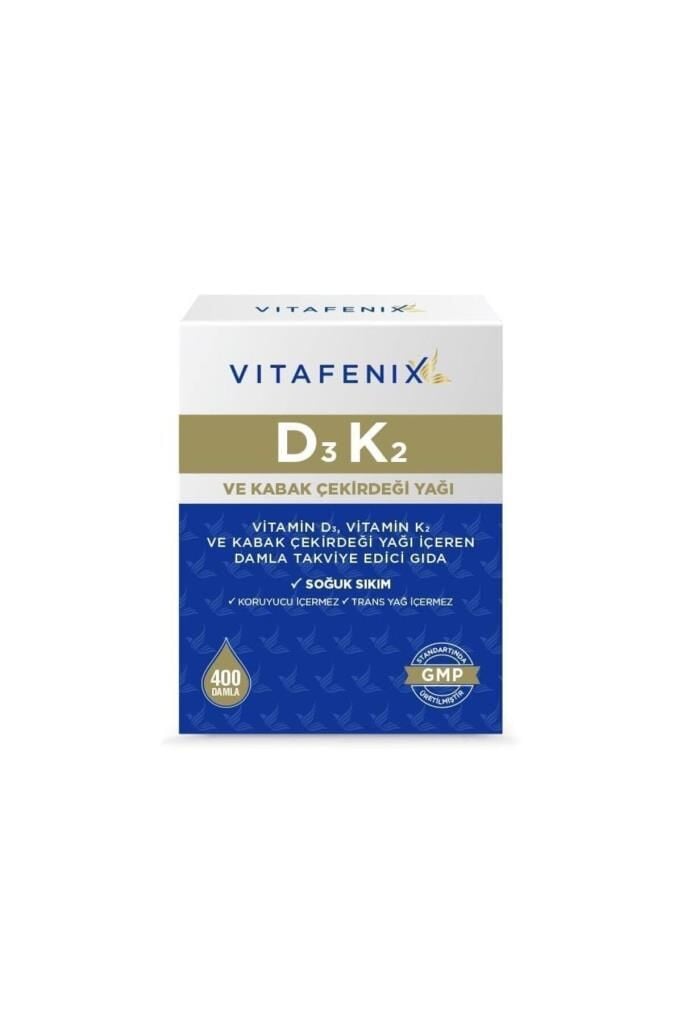 Vitafenix D3 K2 Ve Kabak Çekirdeği Yağı İçeren Vitamin 1000 Iu 20 ml 400 Damla