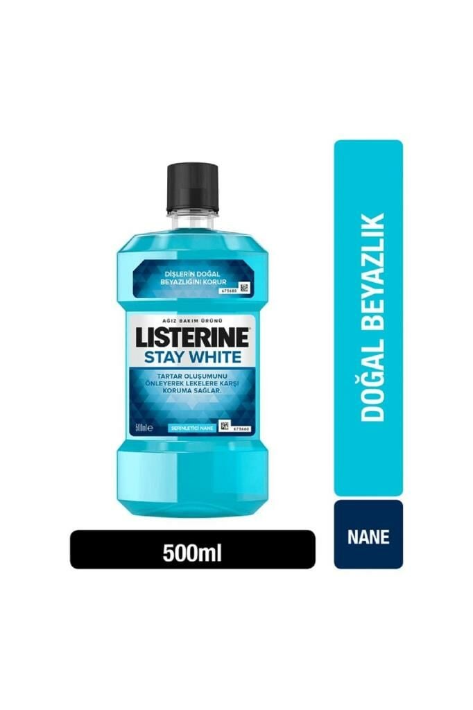 Listerine Stay White Serinletici Nane Ağız Bakım Ürünü 500 ml